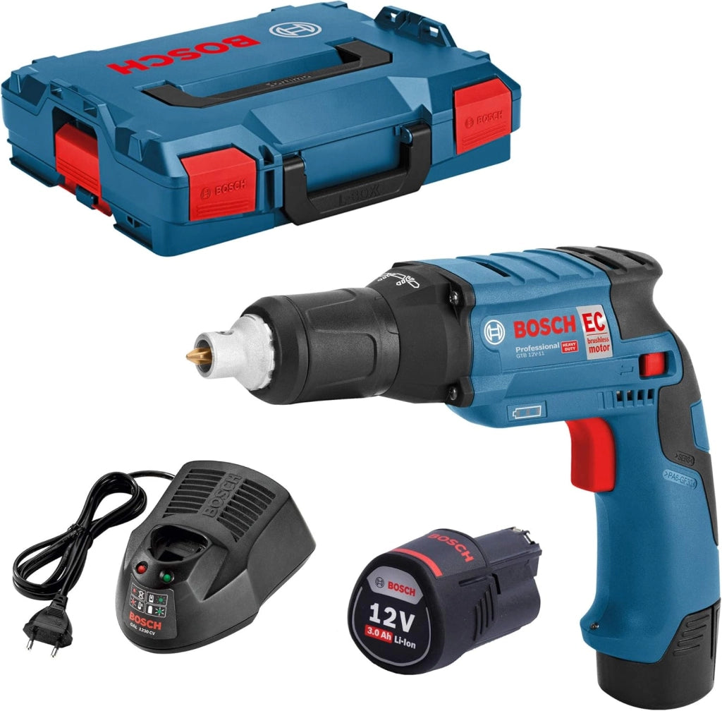 Bosch Professional Bosch 06019E4004 - Avvitatore in cartongesso, 12 V, 3,0 Ah-GTB12V-11-06019E4004, colore: Blu