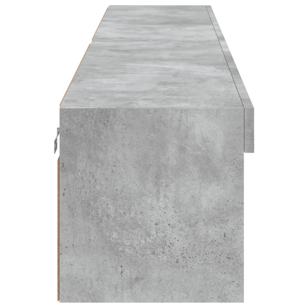 Mobile TV multimediale mensola TV credenza mobile TV per sala da pranzo soggiorno camera da letto con luci LED 2 pezzi 100 x 30 x 30 cm grigio 02_0028829