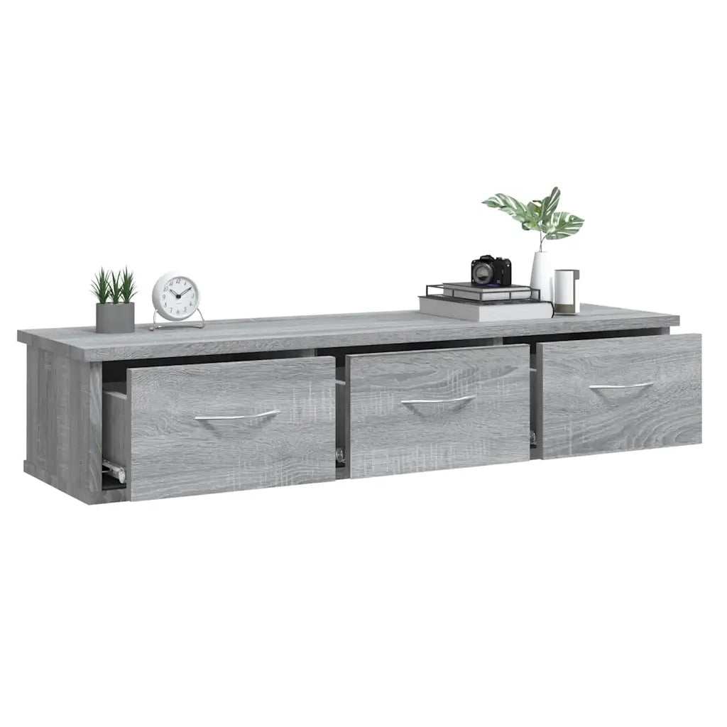 Mobile a Muro Grigio Sonoma 88x26x18,5 cm in Legno Multistrato 815082