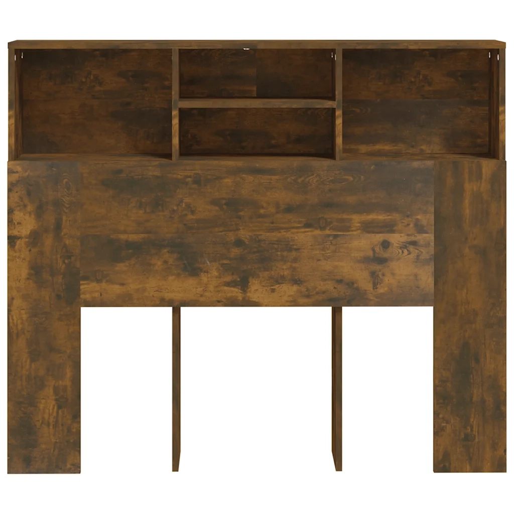 Testiera con Scomparti-Testata del letto Rovere Fumo 120x19x103,5 cm