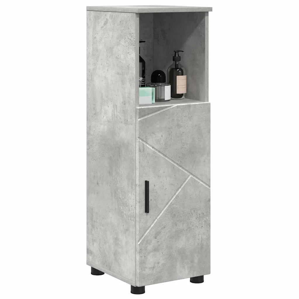 Mobile da Bagno | Armadio da bagno con porta Grigio cemento 30 x 35 x 95 cm