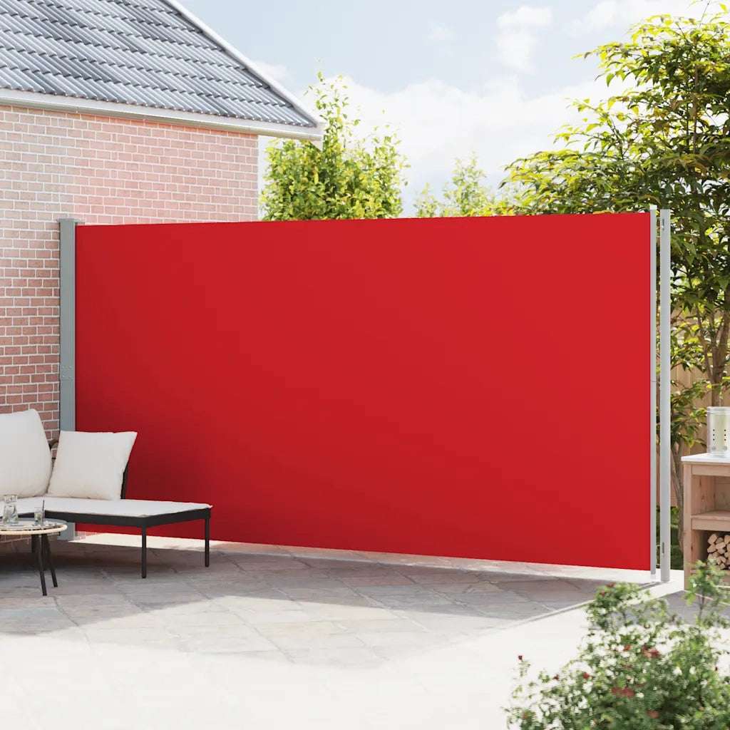 Tenda Laterale Retrattile per Patio 220x600 cm Rossa