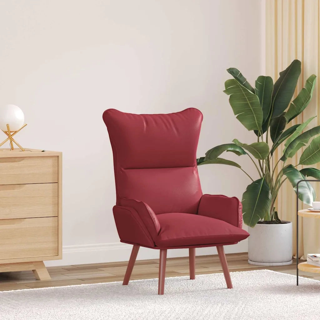 poltrona Rosso Vino 69 x 74 x 93 cm Pelle Artificiale 42001860