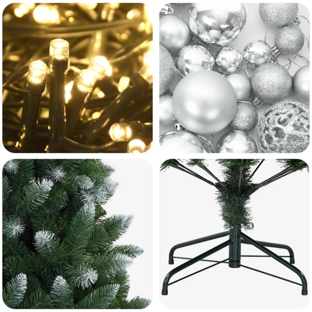 Albero di Natale Artificiale con Palline 240 cm 300 LED 3461354