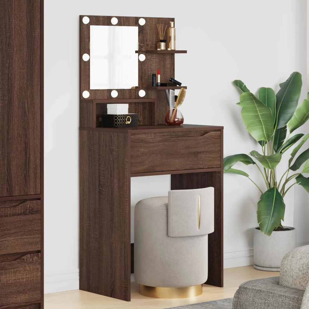 Tavoli da Trucco per Camera da Letto Rovere Marrone 888994