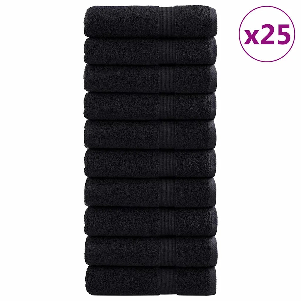 Asciugamano per Ospiti SOLUND 25 pcs Nero 70 x 140 cm 550 gsm 42007970