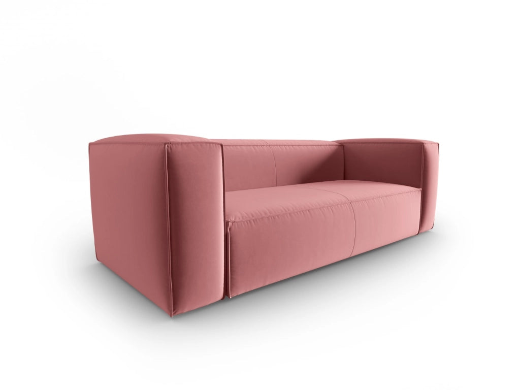 Cosmopolitan Design - Divano "Mackay" 3 posti in velluto salmone 