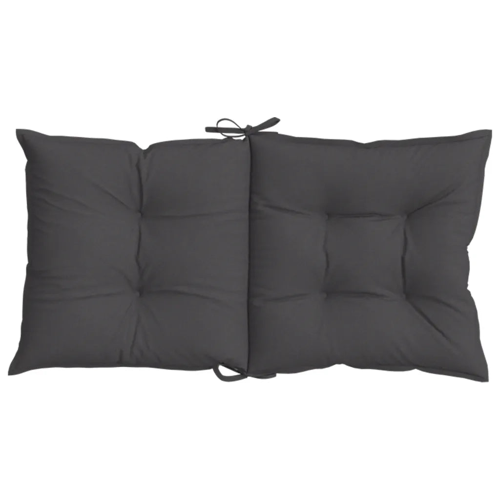 Cuscini Sedia Schiena Bassa 4 pz Antracite MÃ©lange 100x50x7 cm