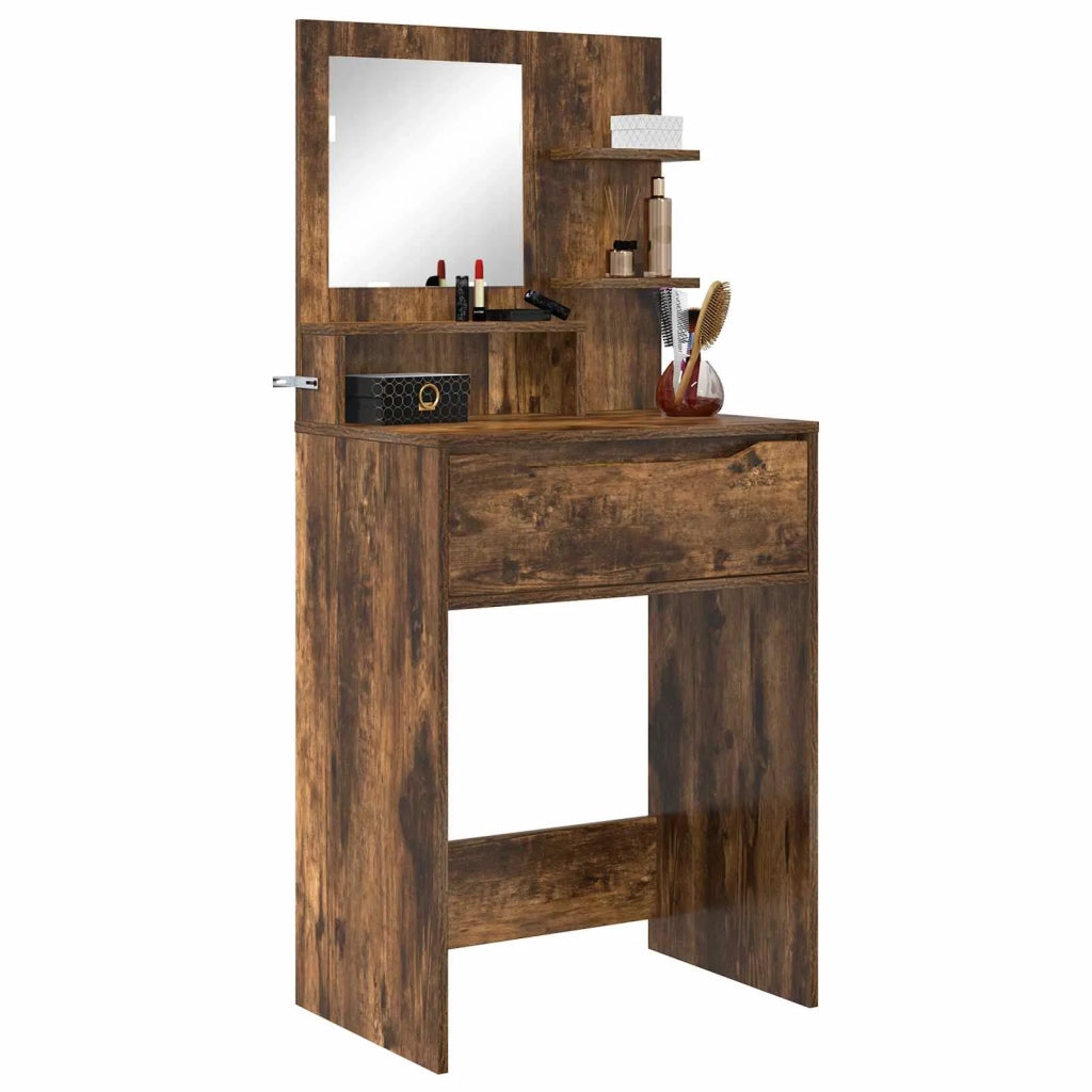 Tavoli da Trucco per Camera da Letto con cassetto Rovere fumé 889002