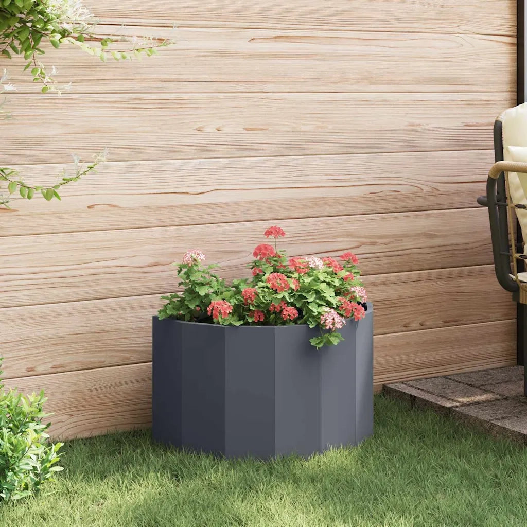 Fioriera | Cassetta per fiori | Vaso Antracite 60 x 30 x 35 cm Acciaio
