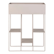Fioriera Rabo in Acciaio Color Sabbia con 3 Ripiani — 25×60×80 cm