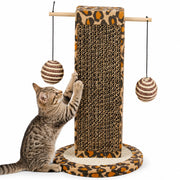 Tiragraffi per Gatti Verticale da 30 cm Graffiatoio Gioco con Palline per Felini