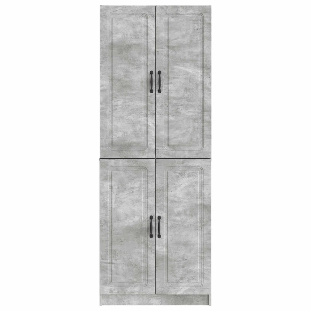 Set di armadi 2 pcs Grigio Cemento Legno ingegnerizzato