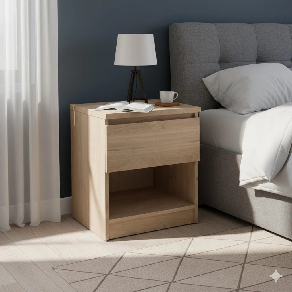 KIT COMODINO NAIA 1 CASS 40X40X49,5CM ROVERE- 1,0 pz