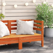 Divano Angolare da Giardino-Sofa da Giardino-Divanetto da esterno Marrone Cera in Legno Massello Pino