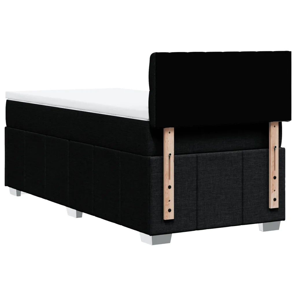 Giroletto a Molle con Materasso Nero 100x200 cm in Tessuto 3286988
