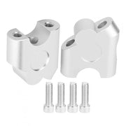 Altezza Sterzo in Alluminio - Estensione Sterzo - Fermo Sterzo - Adattatore di Montaggio - 22mm - Argento - Altezza Sterzo