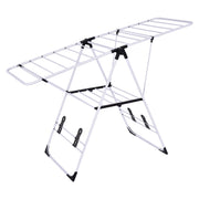 Stendibiancheria pieghevole 137 x 56 x 124 cm 2 livelli regolabili grande capacità 12 kg acciaio nero 20_0021153