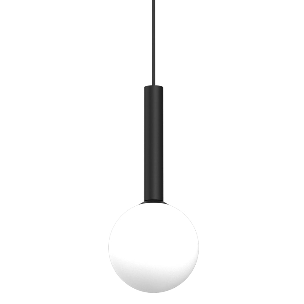 Lampada a sospensione Play nera sfera bianca G9 Milagro
