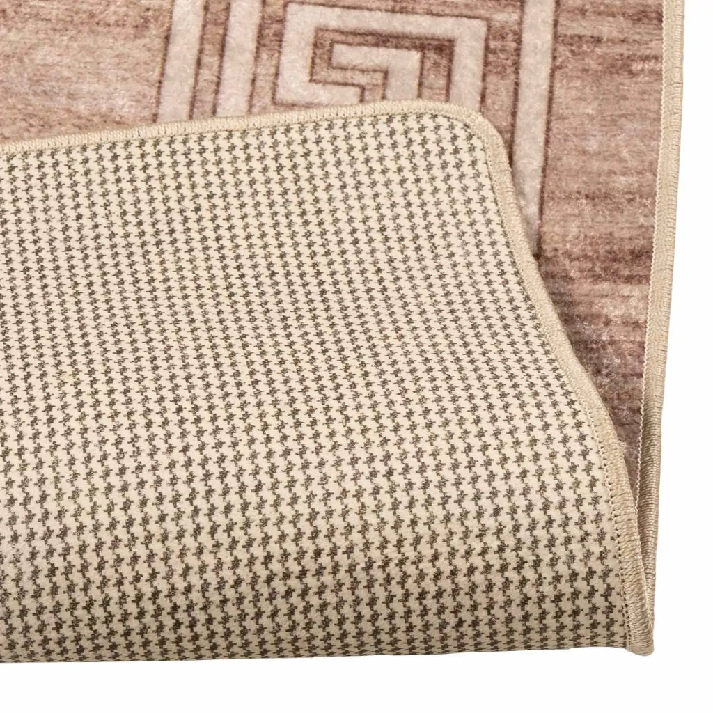 Runner Tappeto MARSA Bianco 80 x 350 cm Poliestere e PVC