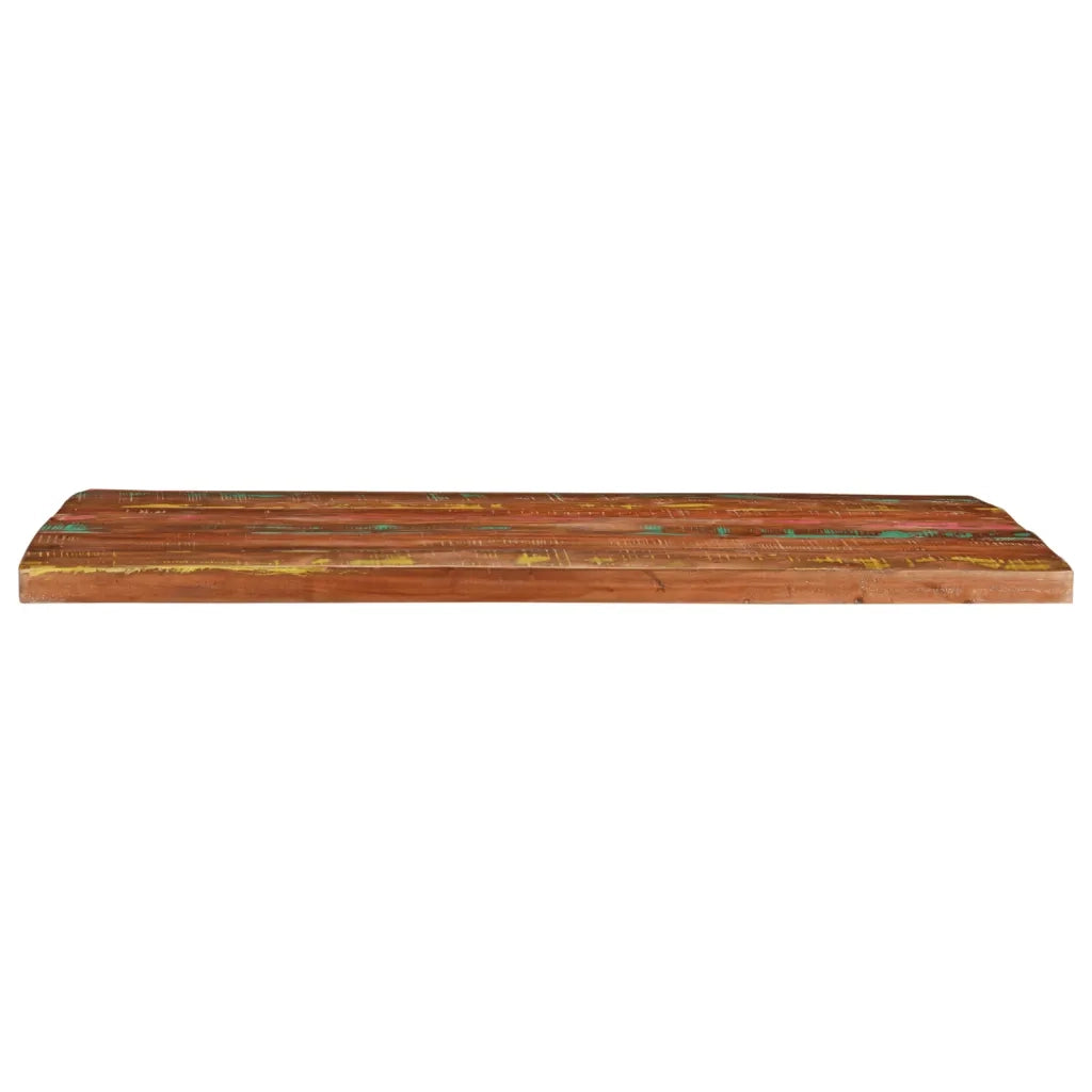 Piano Tavolo 100x80x3,8 cm Rettangolare in Massello di Recupero