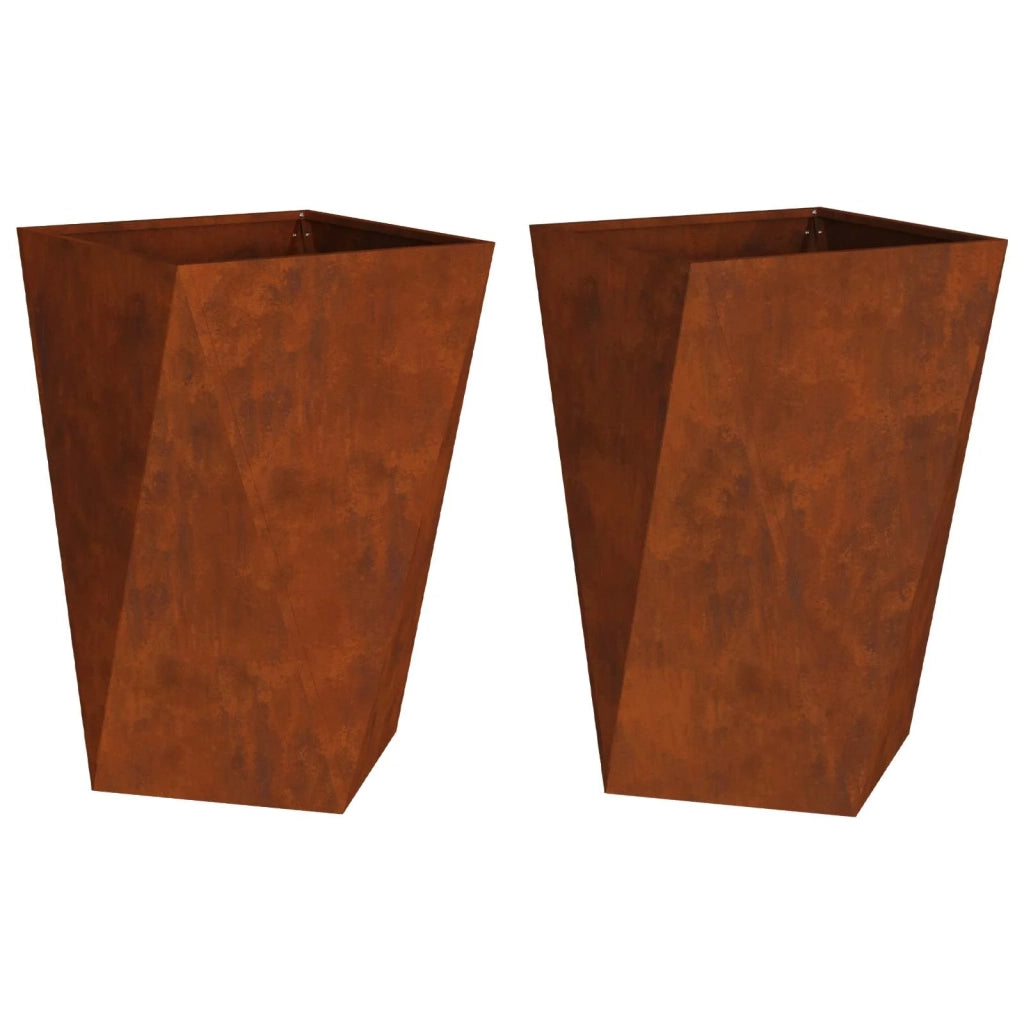 Fioriera 2 pcs Ruggine 50 x 50 x 75 cm