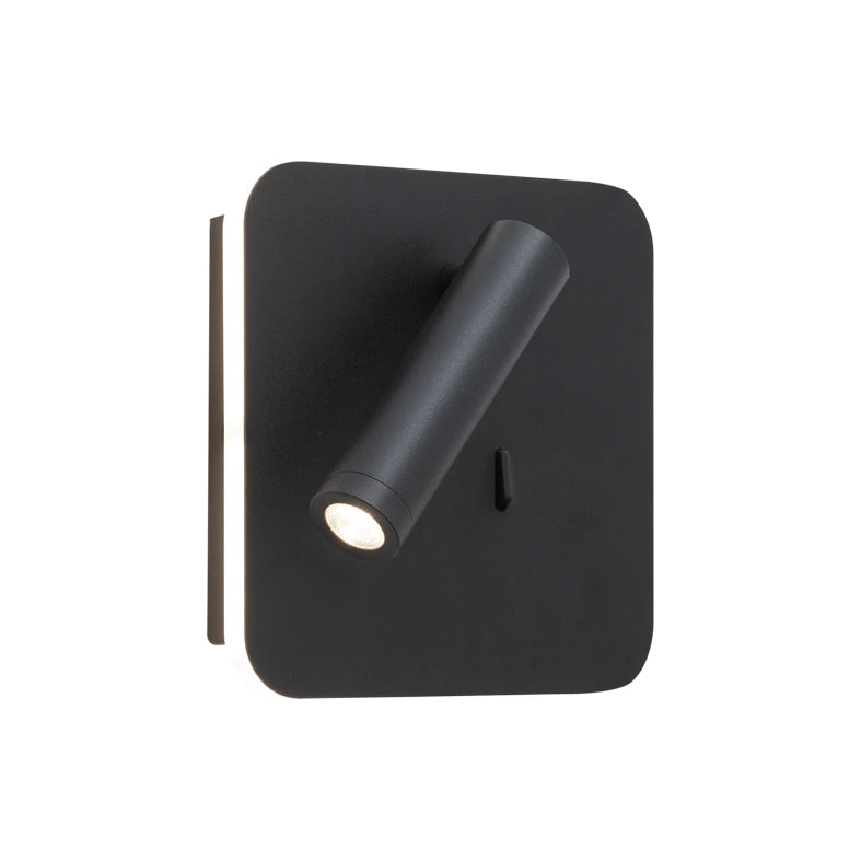 MY WAY - Applique LED 9W orientabile, luce 3000K, finitura Nera, design moderno in alluminio, ideale per lettura - Rossini Group