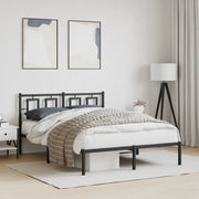 Giroletto con Testiera in Metallo Nero 140x190 cm 374241