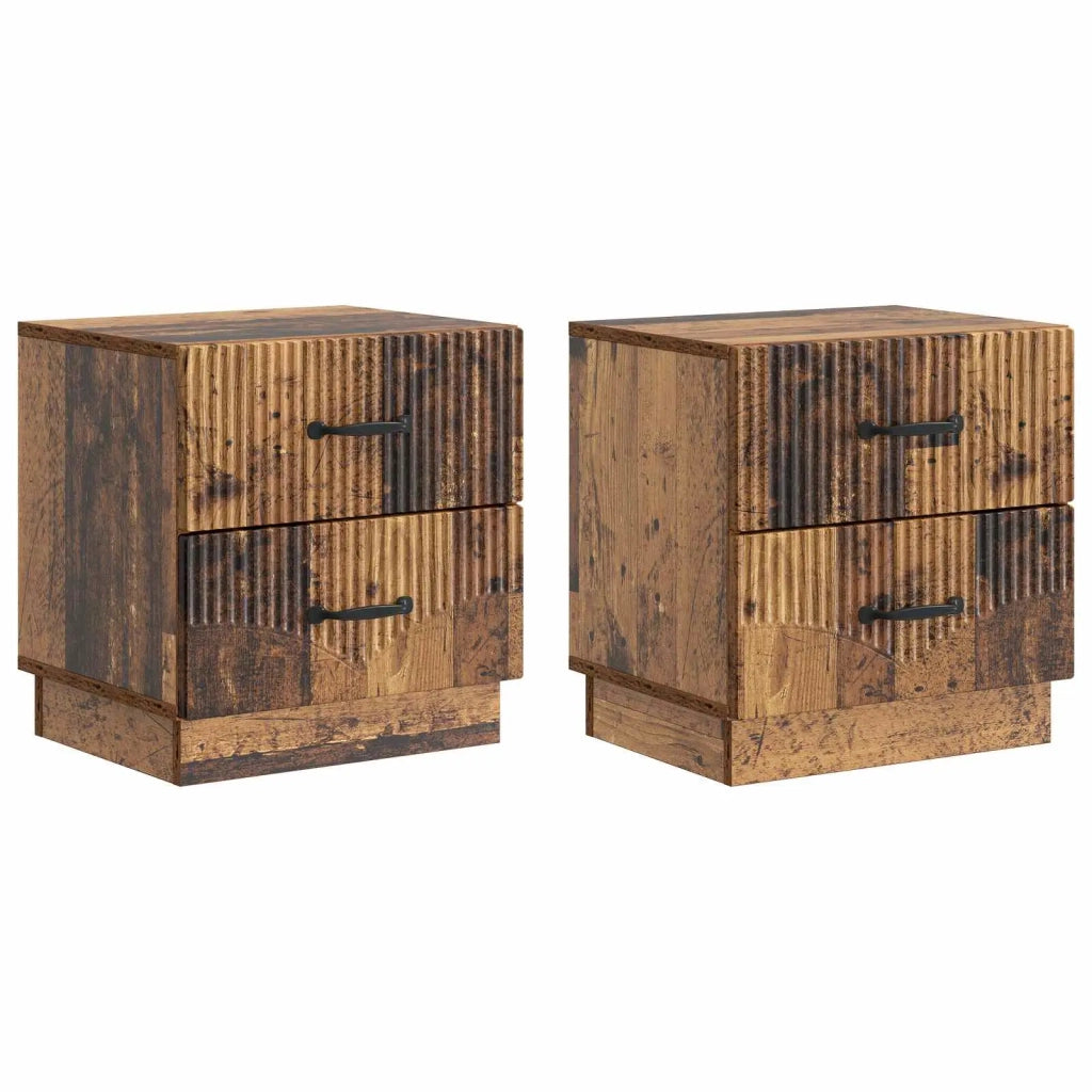 Armadio da Notte 2 pcs Legno antico 43 x 34,5 x 44,5 cm 895232