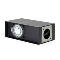 Presa multipla da giardino nera in acciaio con timer IP44 Colonna a 2 prese per esterno