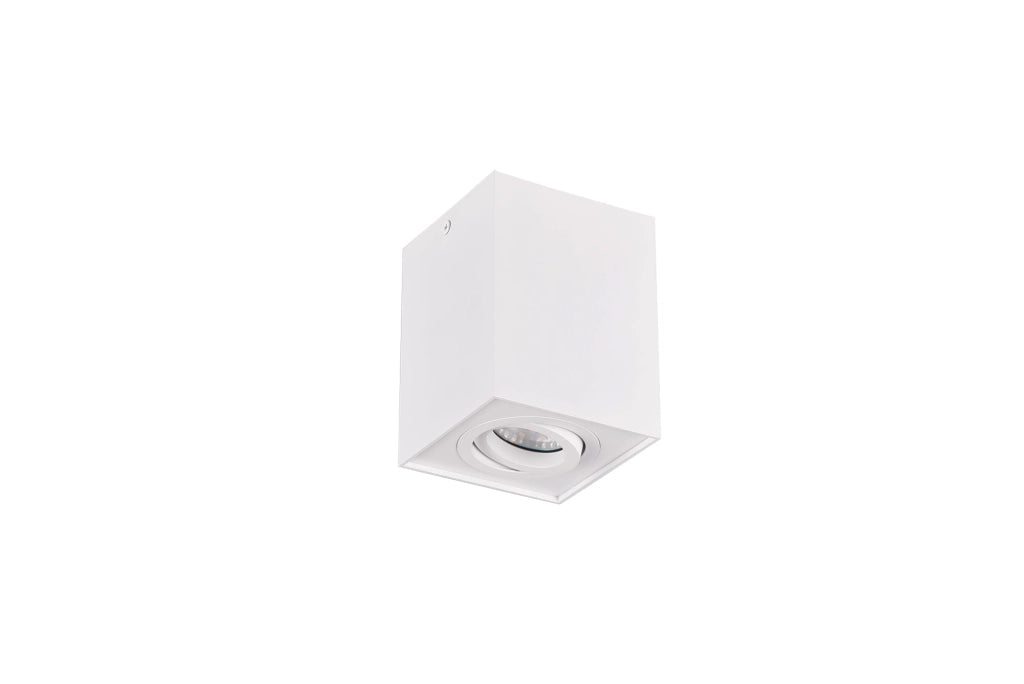 Plafoniera da Interno  GU10 in Metallo Bianco Opaco