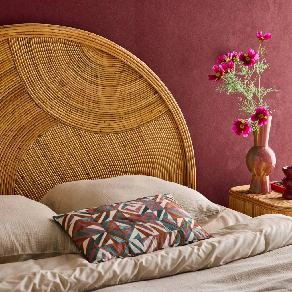 Testata in rattan naturale, marrone naturale