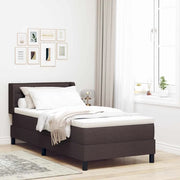 Letto a molle con testiera Marrone Scuro 190 x 90 cm Tessuto 3341016