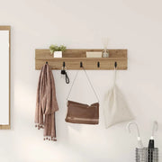 Appendiabiti a muro Rovere artigianale 80 x 10,5 x 18 cm 874402