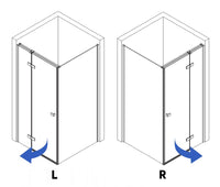 Cabina Doccia Rea Atlas 80x100 Brush Gold sinistra