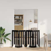 Recinto pieghevole per animali 4 pcs Rovere Nero 8005974
