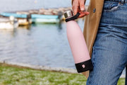 Manubrio in silicone per bottiglia d'acqua - Leggero e comodo - Nero