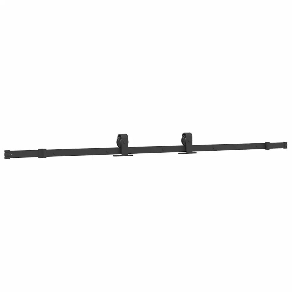 Porta Scorrevole con Ferramenta Nera 90x205 cm in Vetro ESG 3375851