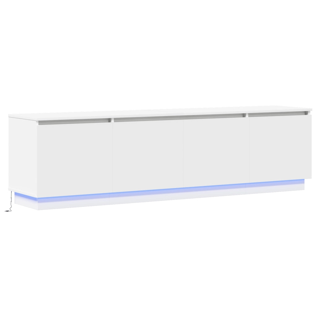 pensile TV  con LED Bianco 180x38x49 cm Legno ingegnerizzato