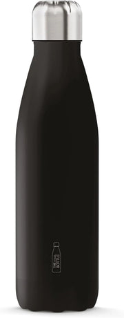 The Steel Bottle Bottiglia termica in Acciaio Inox Capacità 500 ml Chiusura Ermetica - Nero