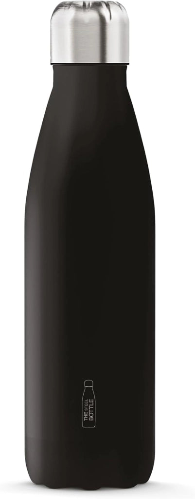 The Steel Bottle Bottiglia termica in Acciaio Inox Capacità 500 ml Chiusura Ermetica - Nero