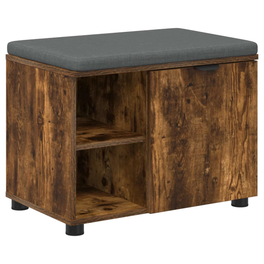 Panca per ingresso con porta Quercia Affumicata 60 x 38 x 46 cm