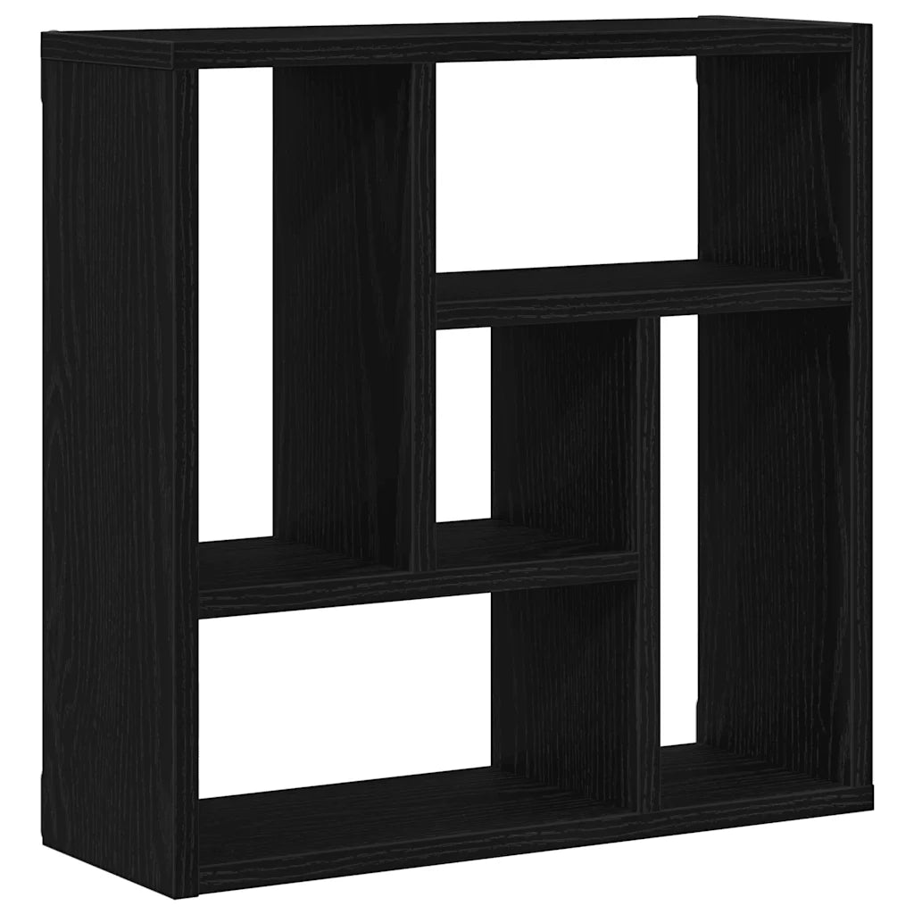 Scaffale a parete | Ripiano a parete | Mensola a parete Rovere Nero 45x16x45 cm in Truciolato