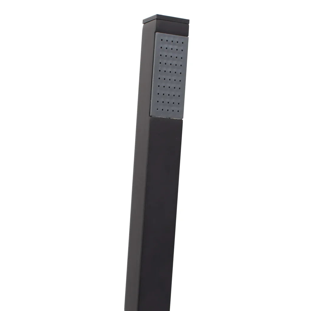 Rubinetto a Colonna Vasca da Bagno Nera Acciaio Inox 90 cm CFW1852438