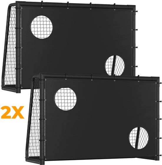 Goal per bambini 2 in 1 per allenamento 240 x 160 x 86 cm con struttura in acciaio galvanizzato e rete in PE.