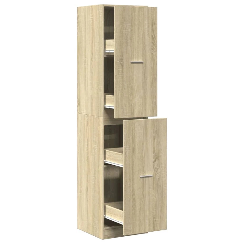 Mobiletto da farmacia classico contenitore multifunzionale 40 x 41 x 174,5 cm legno di quercia Sonoma ingegnerizzato 02_0055669