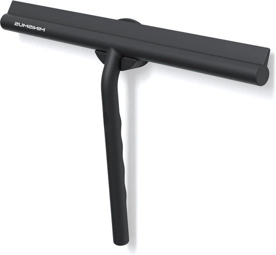 Trekker per doccia - piastrelle da bagno - specchi - finestre - supporto magnetico - senza perforazione - adesivo - design moderno - elegante - 33 cm nero - pulizia incontaminata