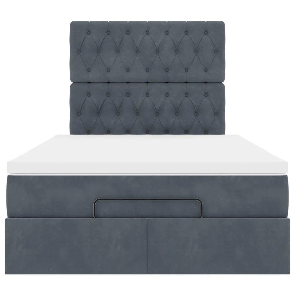Struttura Letto Pouf con Materassi 80x200 cm Velluto 3314379
