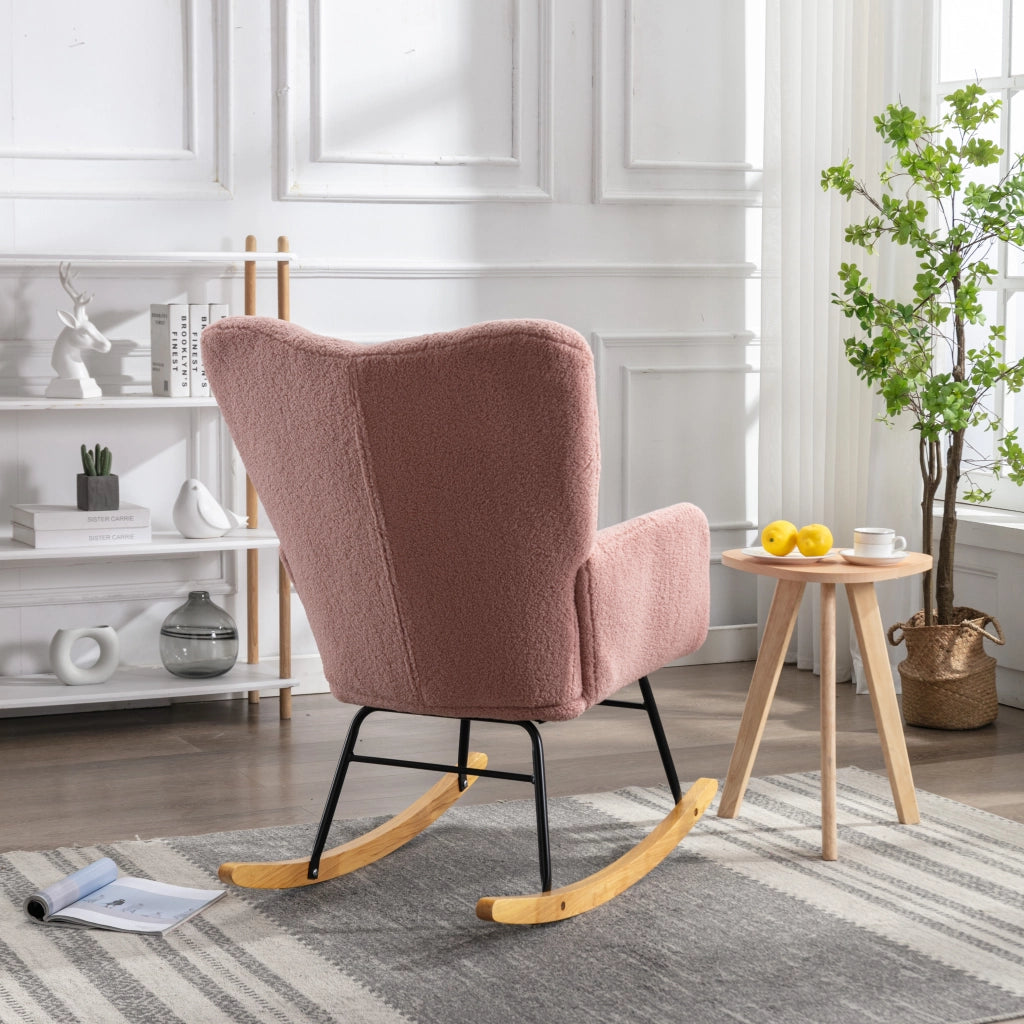 POLTRONA A DONDOLO 80x70x95 cm Teddy Rosa