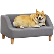 Cuccia per cani stile scandinavo ¨C zephmum ¨C 75x55x39 cm grigio tessuto legno